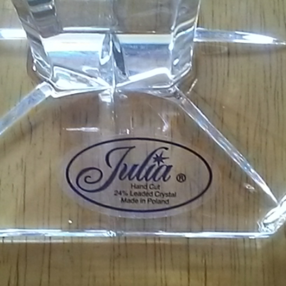 Vintage Julia Crystal Candlestick Holder EUC - Picture 3 of 4